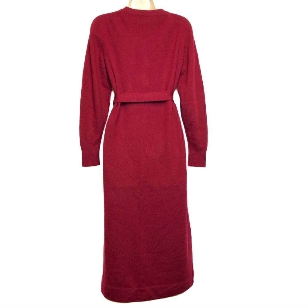 VINTAGE  100% Cashmere Dress Orvis by Jacques deLoux in Cranberry Women’s Small - Picture 6 of 10